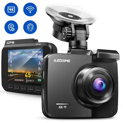 $99.99 • Buy AZDOME Car DVR 170° Dash Cam 4K UHD WiFi & GPS Video Recorder Camera Cam APP