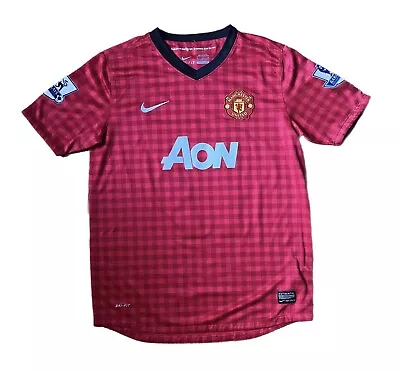 2012-13 Manchester United Nani Home Jersey Youth XL AON Nike Scholes Giggs Era • $35