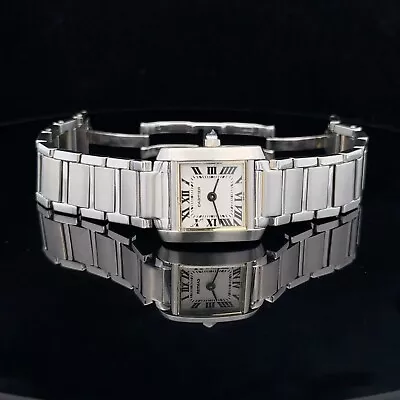 Cartier Tank Francaise SM 2301 Quartz Cream Dial Ladies Watch - FREE SHIPPING US • $1750