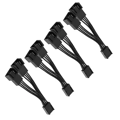 4PCS 1 To 2 Way 4 Pin PWM Fan Splitter Cable 12V PC Case Fan Converter Cable 5cm • £6.85