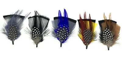 Lowrider Fedora Pachuco Cowboy Hat 4 Inch Combo Hatband Feathers Pack Of 5 • $19.99