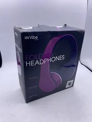 Vibe Sound Folding Headphones With 3.5mm Input Purple • $19.99