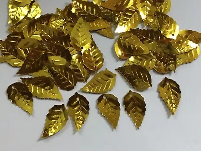 5 Packs X 50 Bright Gold Leaf Table Decoration Craft Card Embellishments (GL2) • £3