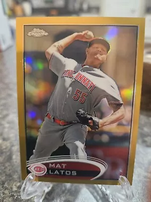 2013 Topps Chrome Gold Refractor /50 Mat Latos #137 • $5.97