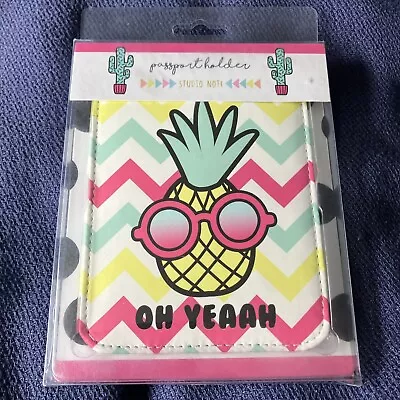 Studio Note Oh Yeaah Pineapple Passport Holder ID Cover Case Travel Accessories • £3.20