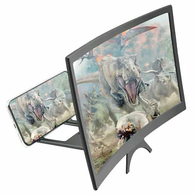 12  3X Curved Screen Mobile Phone Amplifier Fresnel Lens Phone Mount Magnifier • $17.96