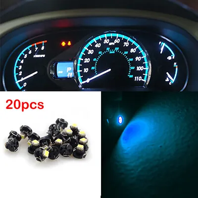 20Pcs T4 Instrument LED Bulbs 1SMD Light Neo Wedge Gauge Dash Lights Ice Blue • $8.98