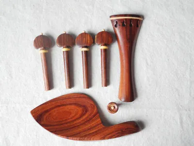 Rosewood Violin Parts Violin Fittings Chinrest Tailpiece Pegs Accessories • $21.90