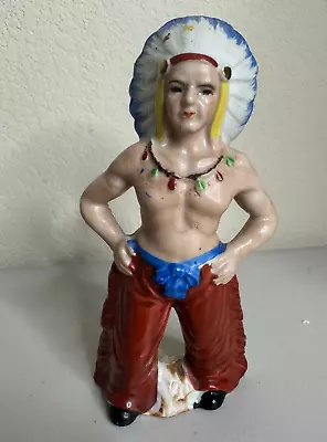 Vintage Native American Indian Chief Statue Made In Japan • $5