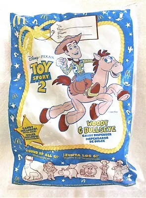 $19.64 • Buy Disney Pixar Toy Story 2 Vintage 1999 Woody & Bullseye McDonalds Candy Dispenser