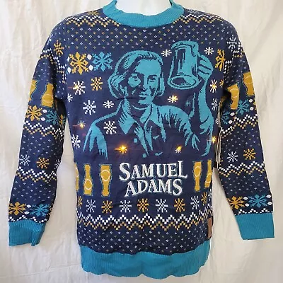 Samuel Adams Beer Light Up Tipsy Elves Mens Ugly Christmas Sweater Sz Small NWT • $30