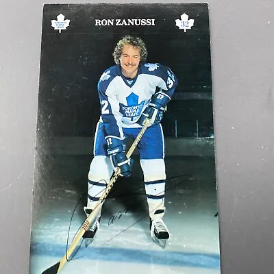 Ron Zanussi 1970s Official Toronto Maple Leafs Vintage NHL Hockey Postcard Photo • $9.38