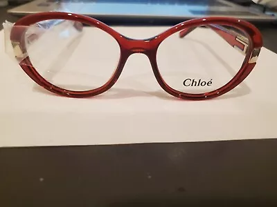 NEW Chloe CE 2656 613 RED ITALY MADE  52-17-135mm B38MM PERFECT AUTHENTIC • $39