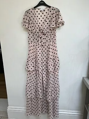 £0.99 • Buy Topshop Pink Spot Dress Maxi Dress Size 12/40