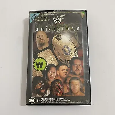 WWF Unforgiven 1999 (VHS 1999) Ex Rental Wrestling VHS Video Tape WWF WWE WCW • $45