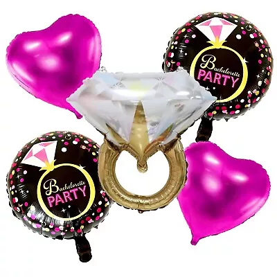 Bachelorette Balloons (5pcs) Engagement Ring Hens Party Bridal Shower Decoration • $9.95