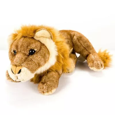 E&J Classic Lion Plush 11  VTG Brown Orange Seated Mane Safari Stuffed Animal • $9.82