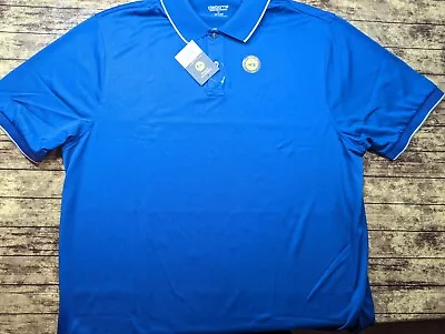 Claiborne Short Sleeve Golf Polo Shirt Men Size LT Moisture Wicking Blue Long • $19.78