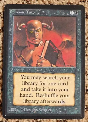$305 • Buy 1993 Beta Demonic Tutor, MTG/Magic, NO RESERVE!!!