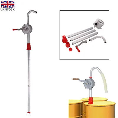 50  Rotary Barrel Transfer Drum Syphon Hand Pump Oil Diesel Fuel Self Priming • £15.98