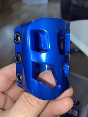 £5 • Buy Scooter 3 Bolt HIC ICS Clamp Under And Oversize Bars Blue