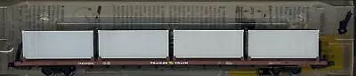 N-Scale Micro Trains 89' 4  TRAILER TRAIN WITH 4 UNDECORATED CONTAINERS *MINT* • $4.99