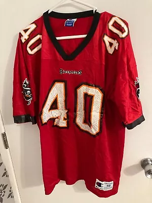 Used Worn Tampa Bay Buccaneers Alstott NFL Champion Football Jersey  Adult XL 48 • $25.01