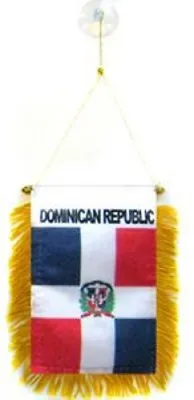Dominican Republic Mini Flag 4 X6  Window Banner W/ Suction Cup  • $6.64
