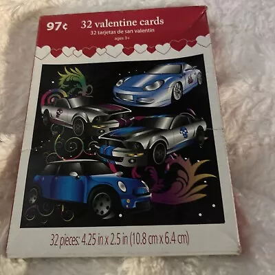 32 Children's Valentines Valentine's Day Cards Race  Cars New • $0.99
