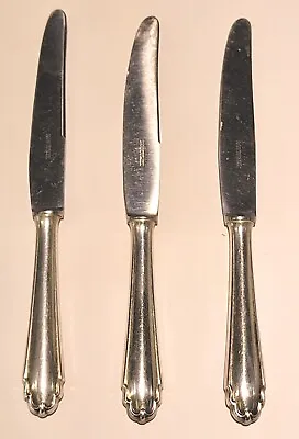 Vintage Rostfrei 800 Silver Handle Dinner Knife Set Of 3 • $111.35