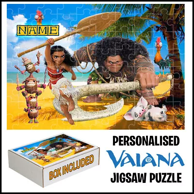 Personalised Vaiana Jigsaw Puzzle-Best Gift For Fans  Add Any Name • £11.99