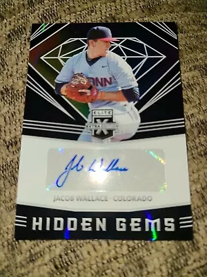 Jacob Wallace 2020 Elite Extra Edition Hidden Gems Autograph HG-JW Rockies  • $12.10