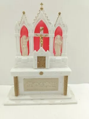 Vintage Celluloid Plastic Roman Catholic Christmas Miniature Altar W/ Chalice • $99.99