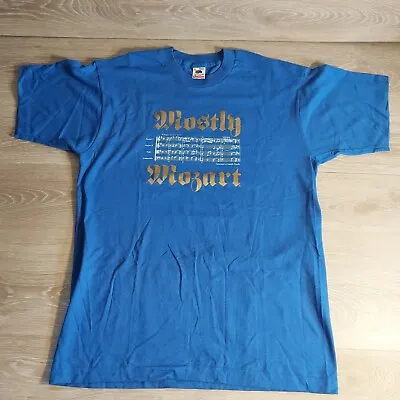 Vintage Mozart Music T Shirt Blue Single Stitch Made In USA Size Large • $18