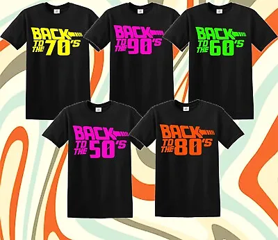 Back To The 50's 60's 70's 80's 90's Dance T-Shirt Retro Novelty Mens Ladies Tee • £11.99