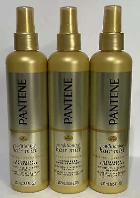 3 Pantene Pro-V Conditioning Hair Mist Moisture Detangler 8.5 Oz Ea Renews Dry • $32.17