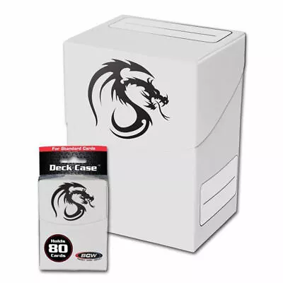 BCW DECK CASE PLASTIC - WHITE (Holds 80 Cards) • $4.99
