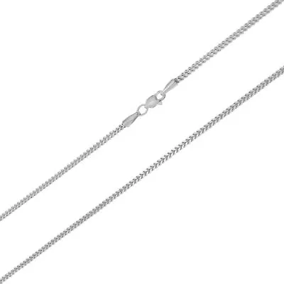 10K White Gold Womens 1.5mm Square Box Franco Chain Necklace Lobster Clasp 18  • $138