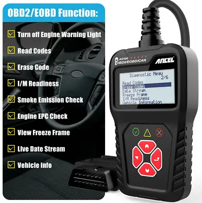 AS100 OBD2 Scanner Code Reader Diagnostic Tool Engine Fault Check For Seat Saab • $53.15