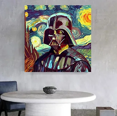 Darth Vader Van Gogh Canvas Poster Wall Art Home Decor • $64.99