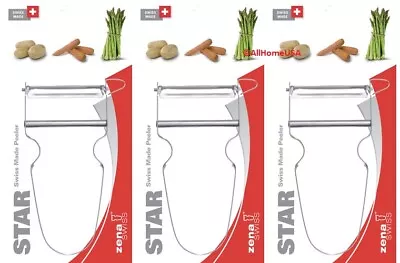 Zena Swiss STAR Potato/Vegetable Peeler STAINLESS STEELChoice Of Blades 3 Pack • $16.99