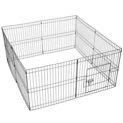 24''  8/16/24/32 Panel Metal Pet Playpen Folding Fence Exercise Pen With Door • $34.98