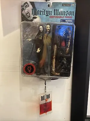 $129 • Buy Marilyn Manson Action Figure NIB Disposable Teens And RaRE VIP Badge From Tour