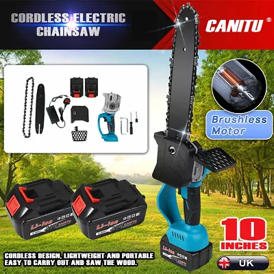 10'' Cordless Electric Chainsaw One-Hand Saw Wood Cutter Cutting For Makita MU • £46.89