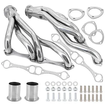 Stainless Shorty Exhaust Manifold Header For Chevy 265-400 V8 Small Block SBC • $139.75