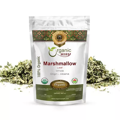 Organic Way Marshmallow Leaf Whole - Herbal Tea | Kosher & USDA Certified • $13.99