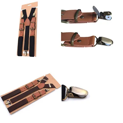 US 1-2 Pack Men Y Back Suspender Swivel Hook Adjustable Y-Shaped Elastic Belt • $9.69