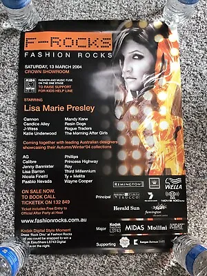 RARE MINT Lisa Marie Presley Fashion Rocks 16 X 23 Concert Poster 3/13/04 • $599.99