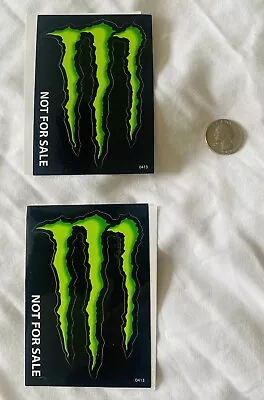 2 Vintage NOS Monster Energy Drink Stickers! Rare! Authentic! • $5