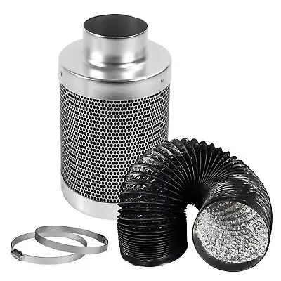 4-6in Carbon Filter & 10-25Ft Air Duct Pipe Hose Combo For Grow Tent Ventilation • $26.99